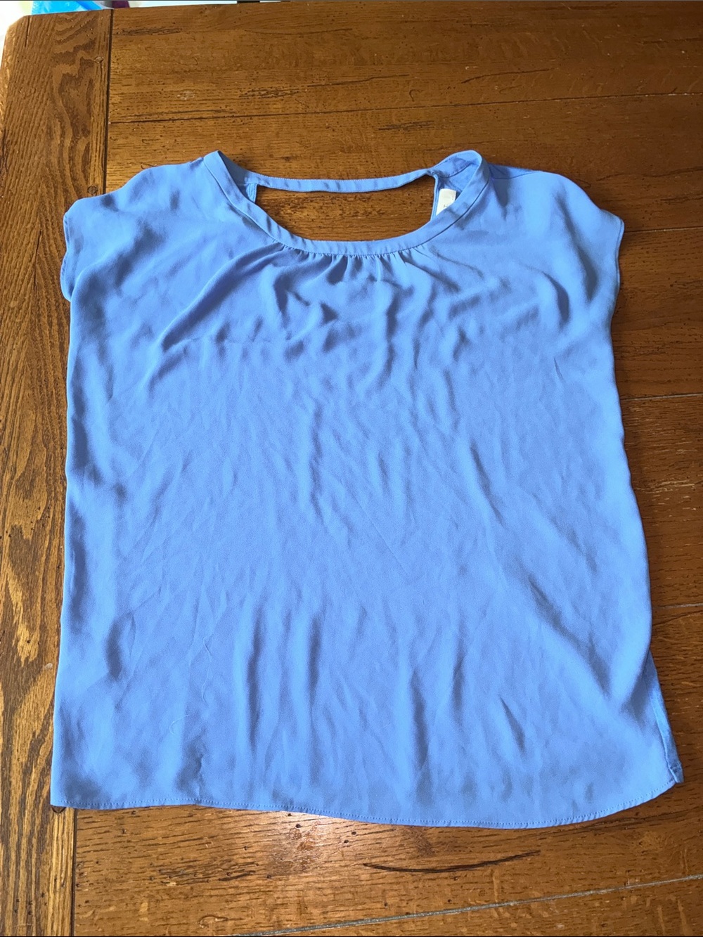 LOFT Light Blue Short Sleeve Blouse